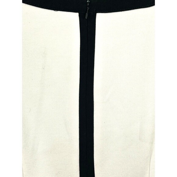 Laundry by Shelli Segal Sz 6 Black White Colorblock Lace Sheath Career Dress N4 - Picture 7 of 12